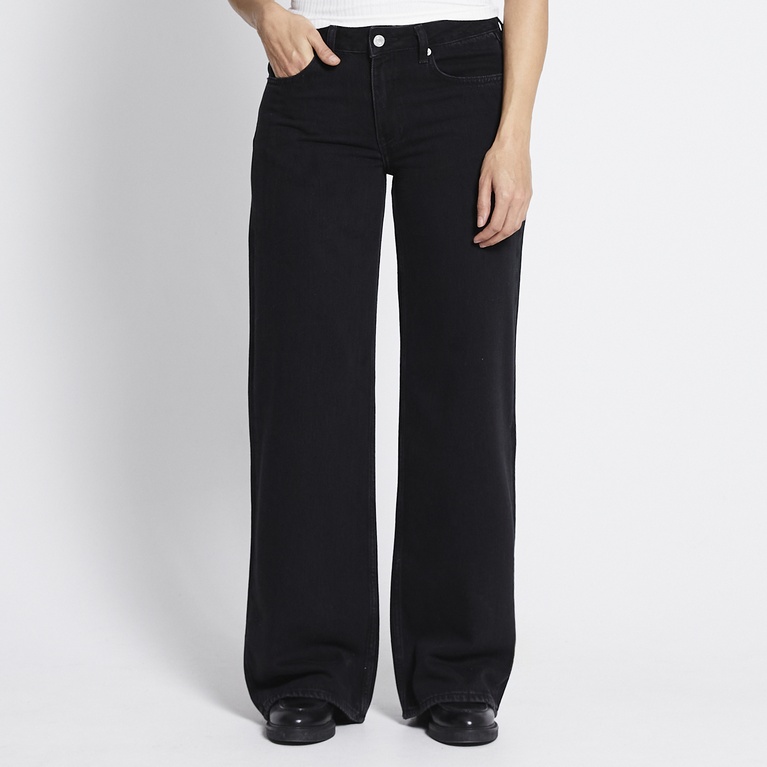 Mid waist wide jeans "Optiwide" Black Used